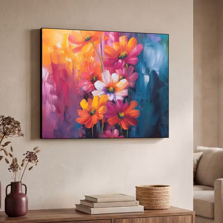 Art Frame - Felle bloemen - Dynamisch - Levendig — 4