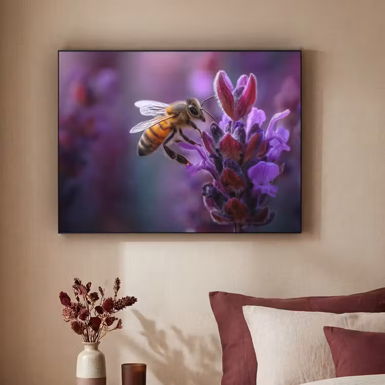 Art Frame - Honingbij - Paarse bloemen - Details — 2