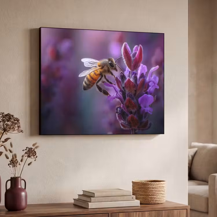 Art Frame - Honingbij - Paarse bloemen - Details — 4