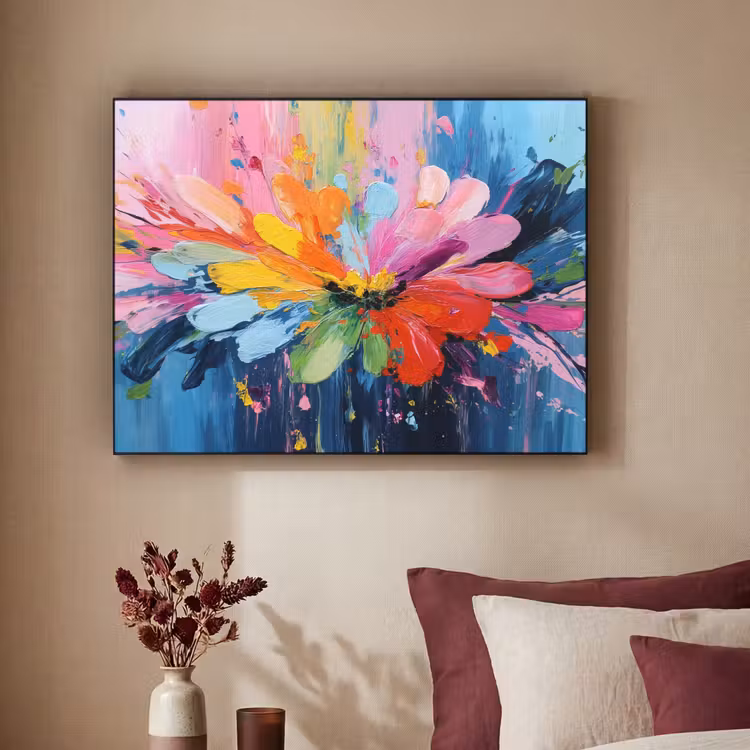 Art Frame - Kleuruitbarsting - Expressieve sfeer - Bloem — 2