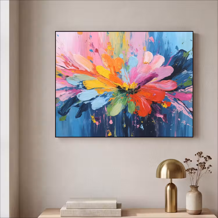 Art Frame - Kleuruitbarsting - Expressieve sfeer - Bloem — 3