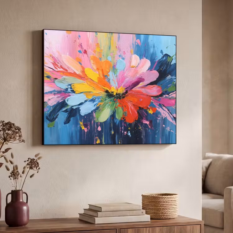 Art Frame - Kleuruitbarsting - Expressieve sfeer - Bloem — 4