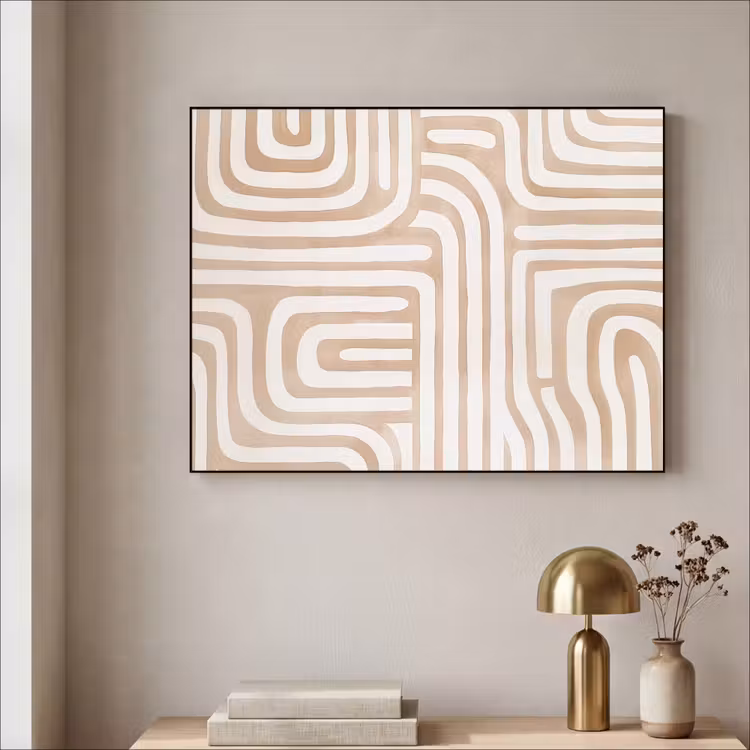 Art Frame - Aardetinten - Labyrintpatroon — 3