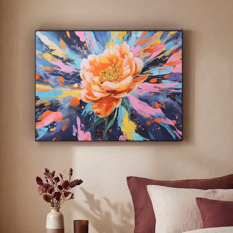 Art Frame - Bloemexplosie - Felle spatten - Dynamisch — 2
