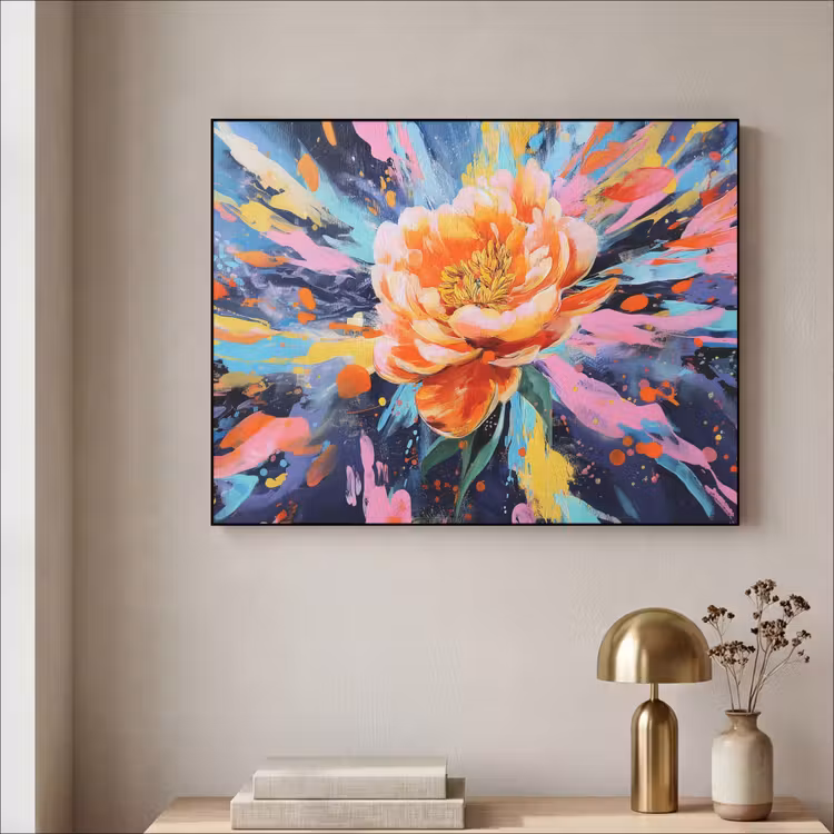 Art Frame - Bloemexplosie - Felle spatten - Dynamisch — 3