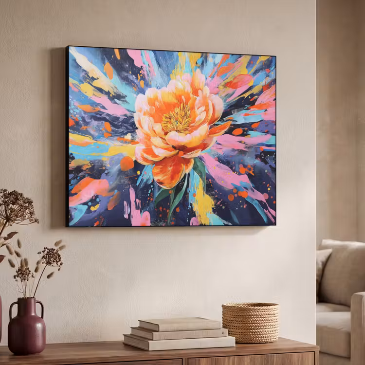 Art Frame - Bloemexplosie - Felle spatten - Dynamisch — 4