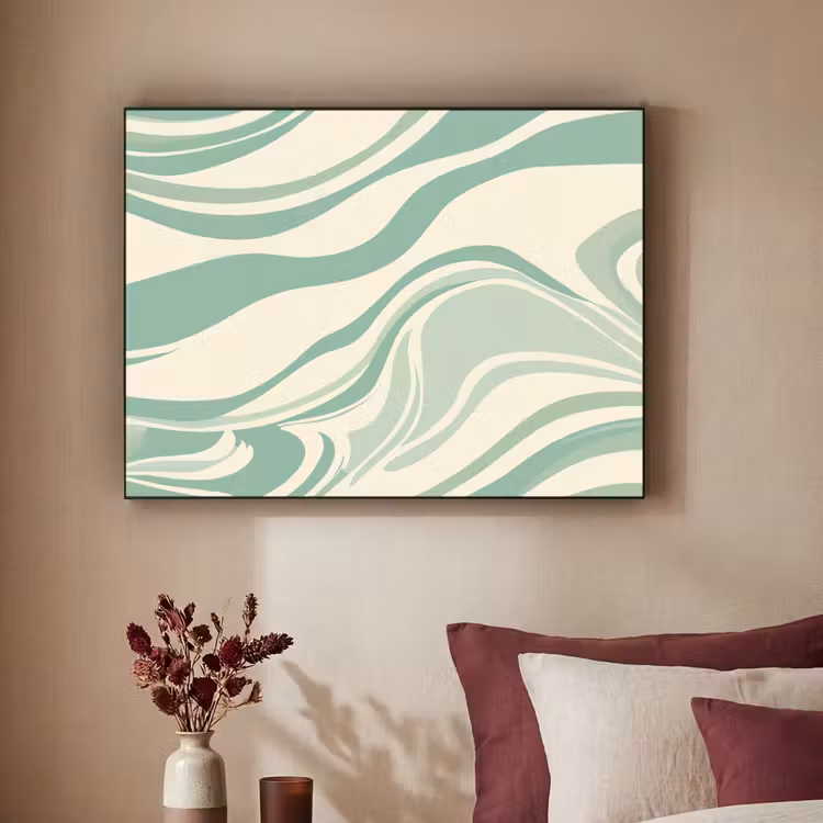 Art Frame - Organische lijnen - Mintgroen - Marmer — 2