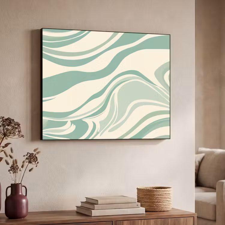 Art Frame - Organische lijnen - Mintgroen - Marmer — 4