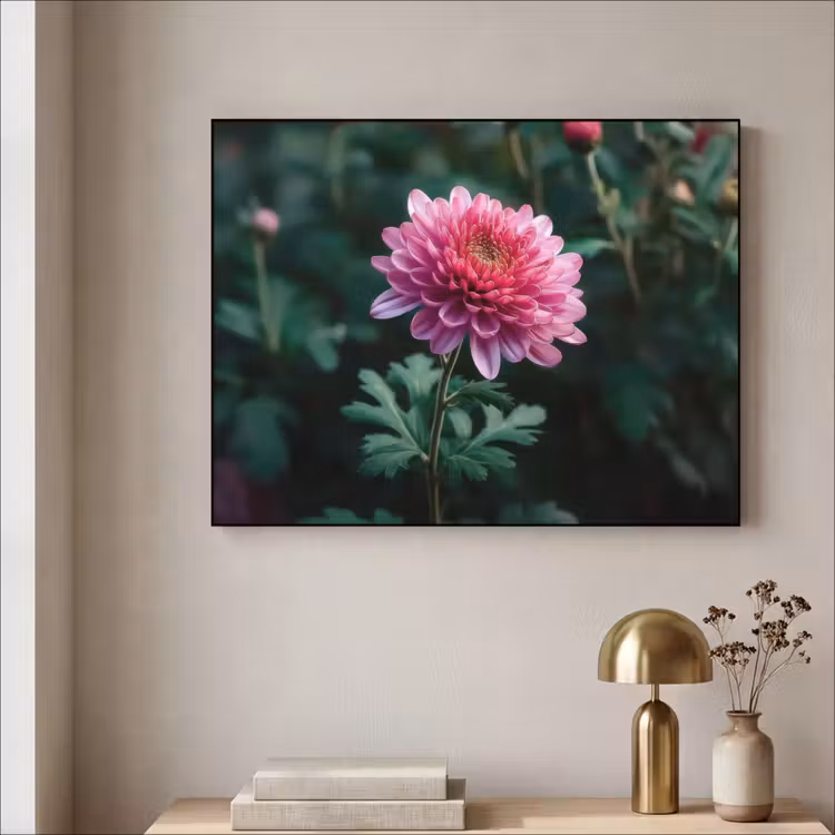 Art Frame - Blad - Chrysant - Roze - Schaduw — 3