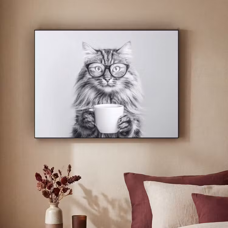 Art Frame - Kat - Bril - Mok - Pluizig — 2