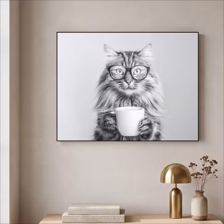 Art Frame - Kat - Bril - Mok - Pluizig — 3