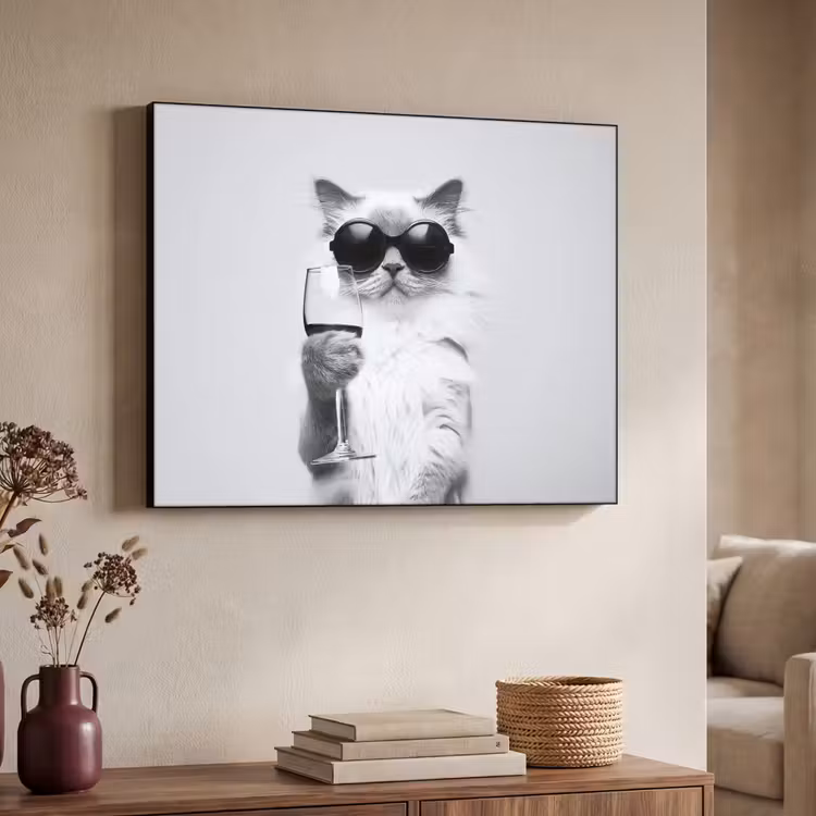 Art Frame - Kat - Zonnebril - Wijnglas - Langharig — 4