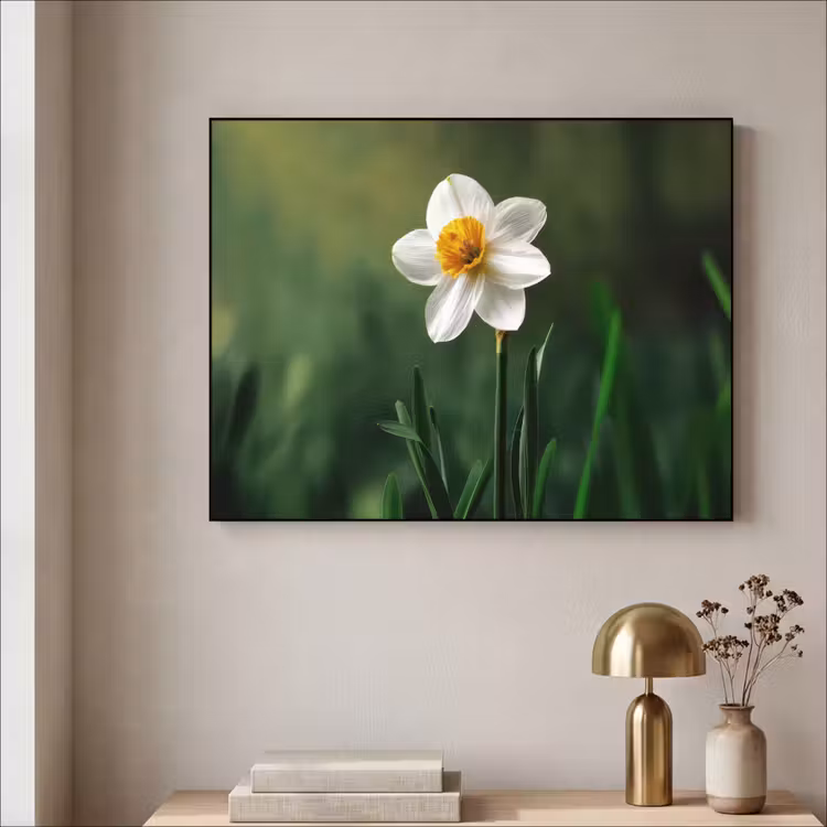 Art Frame - Narcis - Bloem - Wit - Grassprieten — 3
