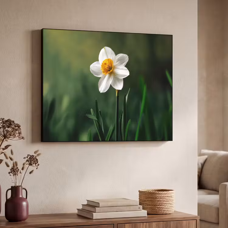 Art Frame - Narcis - Bloem - Wit - Grassprieten — 4