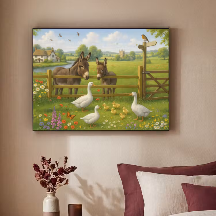 Art Frame - Ezels - Ganzen - Kleurrijk — 2