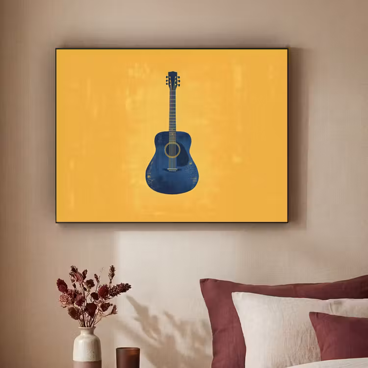 Art Frame - Gitaar - Akoestisch - Geel - Minimalistisch — 2