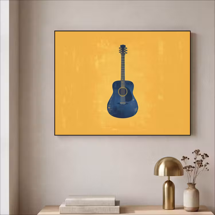 Art Frame - Gitaar - Akoestisch - Geel - Minimalistisch — 3