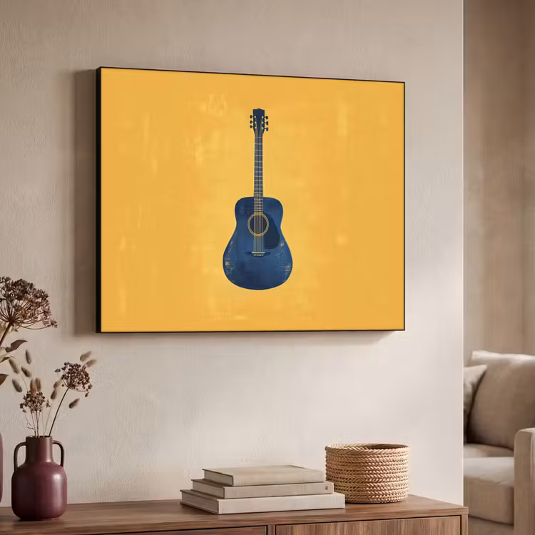 Art Frame - Gitaar - Akoestisch - Geel - Minimalistisch — 4