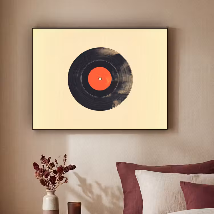 Art Frame - Illustratie - Vinylplaat - Beige - Vintage — 2