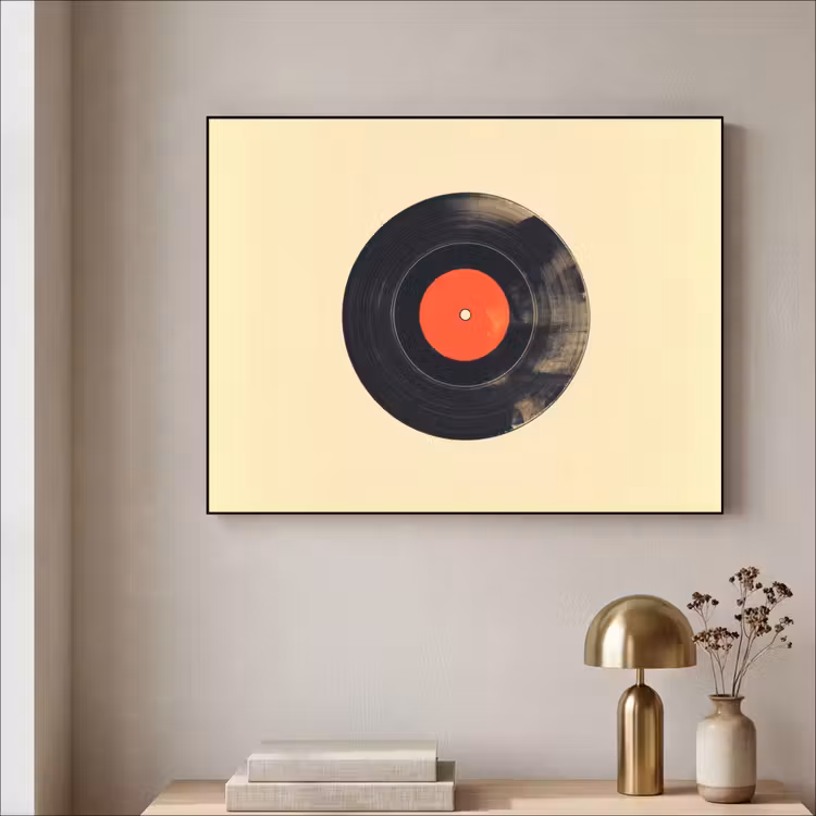 Art Frame - Illustratie - Vinylplaat - Beige - Vintage — 3