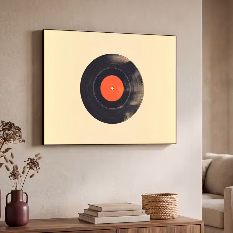 Art Frame - Illustratie - Vinylplaat - Beige - Vintage — 4