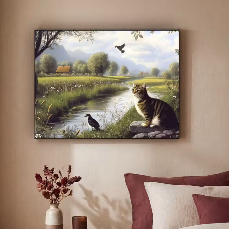Art Frame - Kat - Beekje - Weide — 2