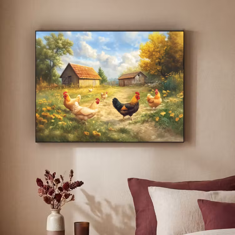 Art Frame - Kippen - Landelijke rust - Natuur — 2