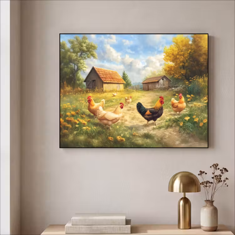 Art Frame - Kippen - Landelijke rust - Natuur — 3