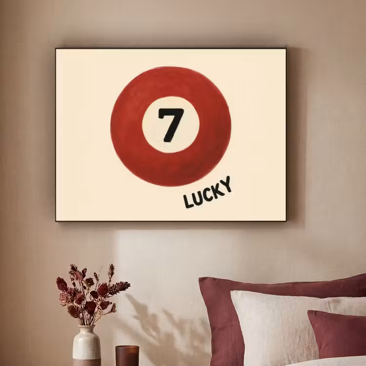 Art Frame - Cirkel - Zeven - Lucky - Rood — 2