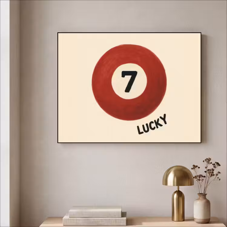 Art Frame - Cirkel - Zeven - Lucky - Rood — 3