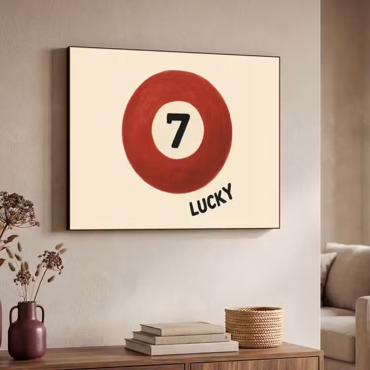 Art Frame - Cirkel - Zeven - Lucky - Rood — 4