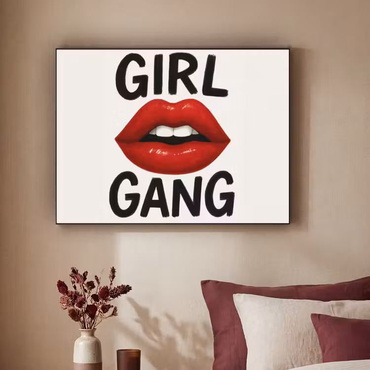 Art Frame - Lip - Girl - Rood - Letters — 2