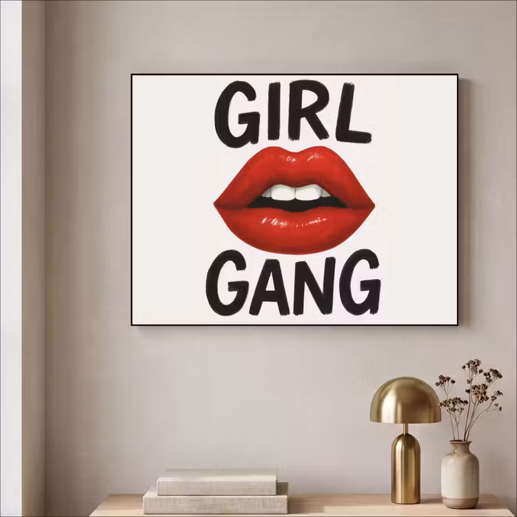 Art Frame - Lip - Girl - Rood - Letters — 3