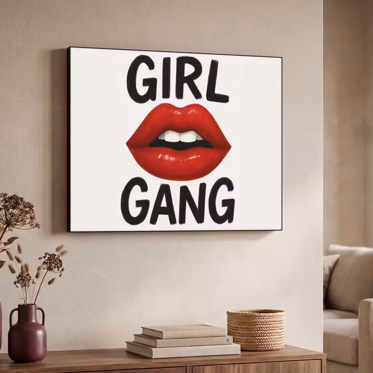 Art Frame - Lip - Girl - Rood - Letters — 4