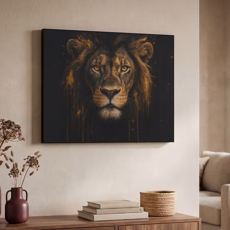 Art Frame - Leeuw - Goud - Druppels — 4