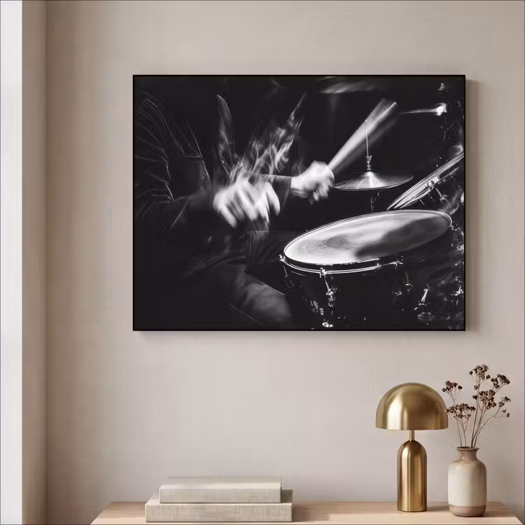 Art Frame - Drummer - Zwart - Drumstel — 3