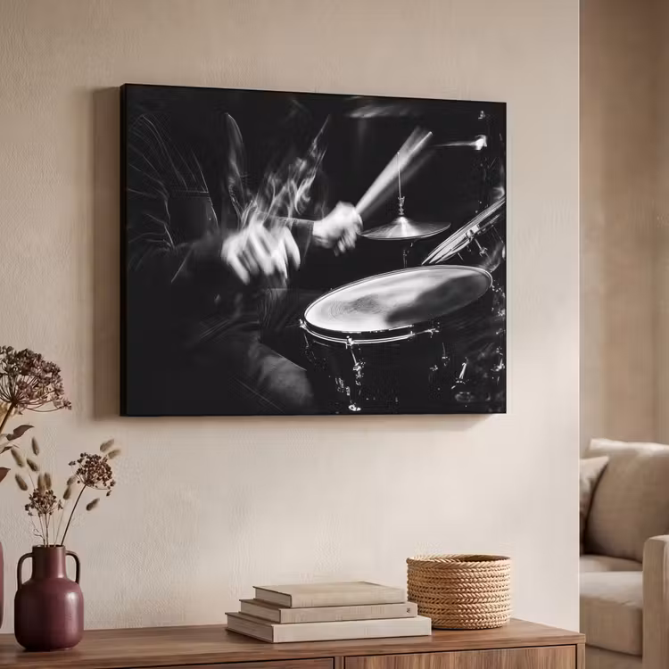 Art Frame - Drummer - Zwart - Drumstel — 4