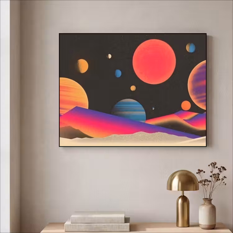 Art Frame - Hemel - Planeten - Felgekleurd — 3