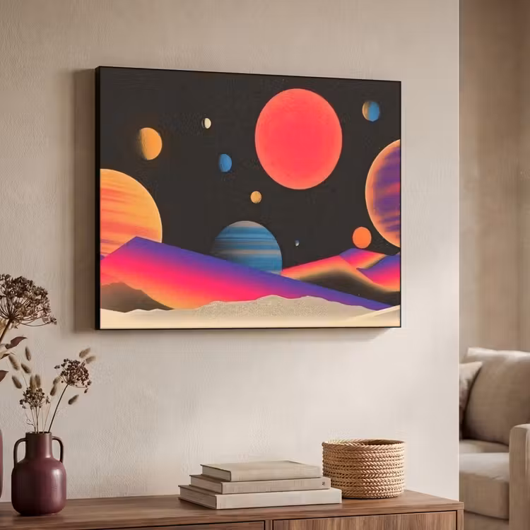 Art Frame - Hemel - Planeten - Felgekleurd — 4