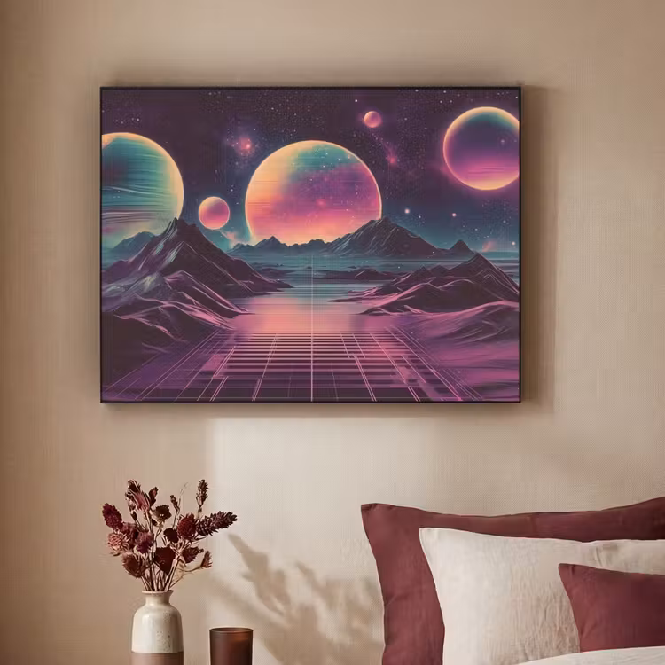 Art Frame - Landschap - Planeten - Horizon - Paars — 2