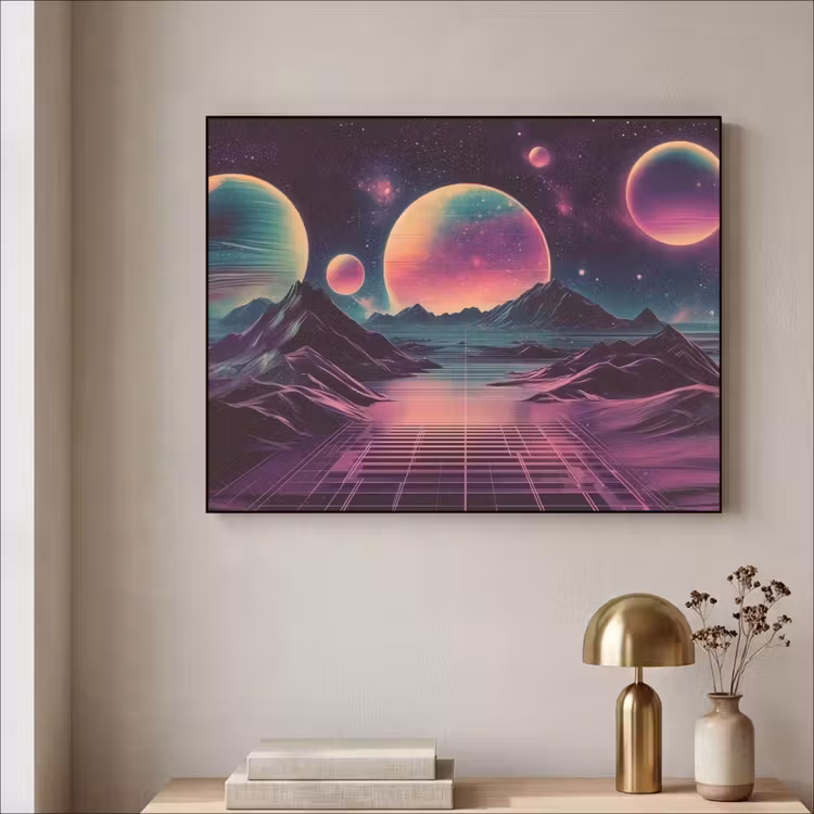 Art Frame - Landschap - Planeten - Horizon - Paars — 3