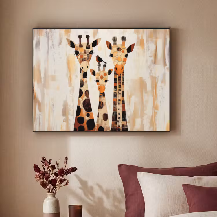 Art Frame - Giraffen - Cartoon - Crème — 2