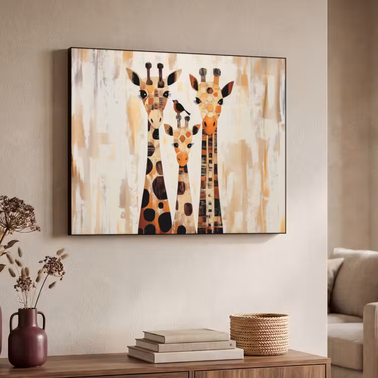 Art Frame - Giraffen - Cartoon - Crème — 4