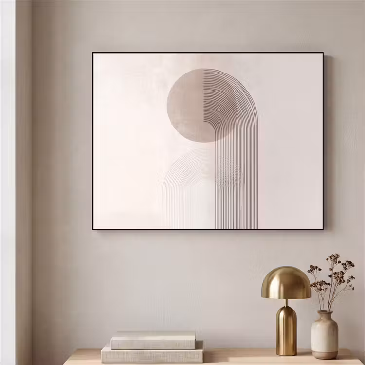 Art Frame - Minimalistisch - Cirkel - Lichtgrijs — 3