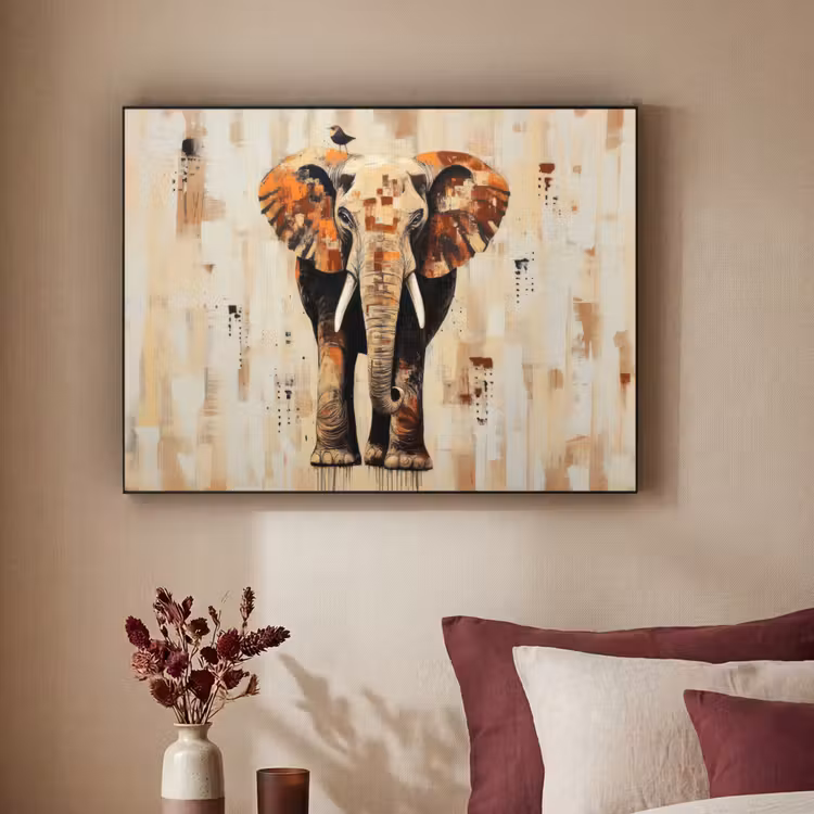 Art Frame - Olifant - Slurf - Mozaïek - Abstract — 2