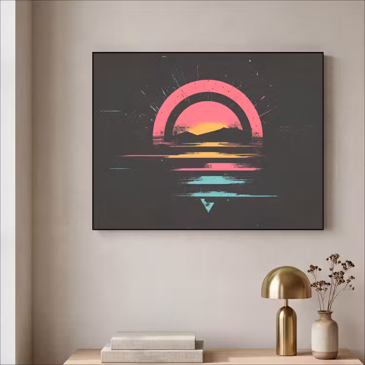 Art Frame - Cirkel - Abstract - Roze — 3