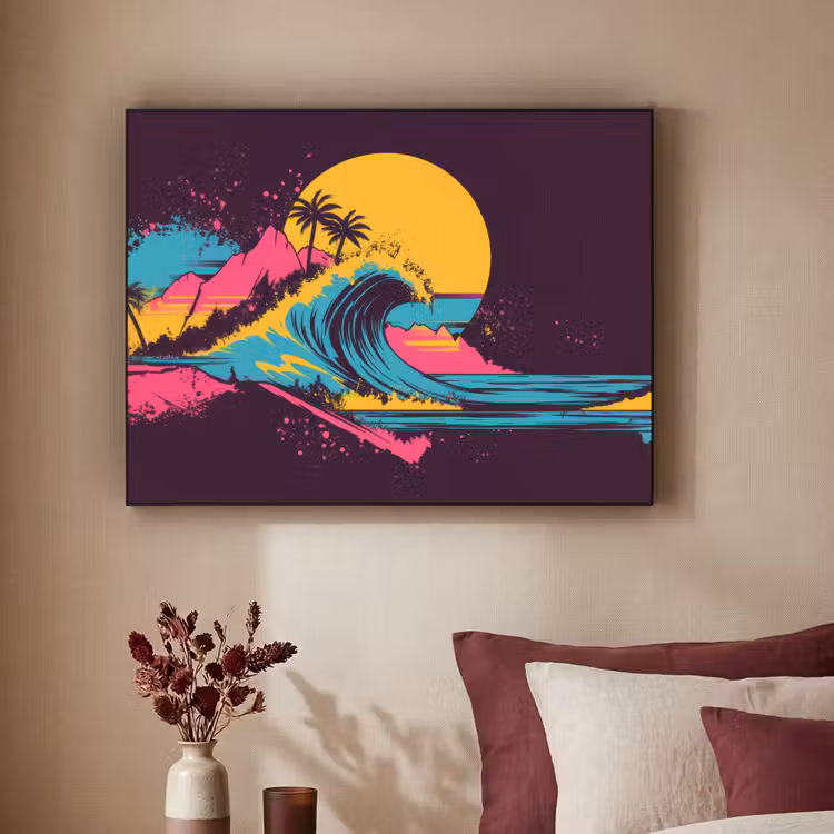 Art Frame - Golf - Kleurrijk - Zon - Palmbomen — 2