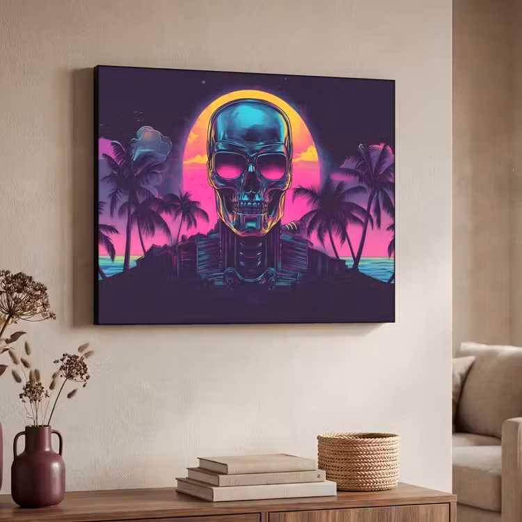 Art Frame - Palmbomen - Hoofd - Metallic - Zonsondergang — 4