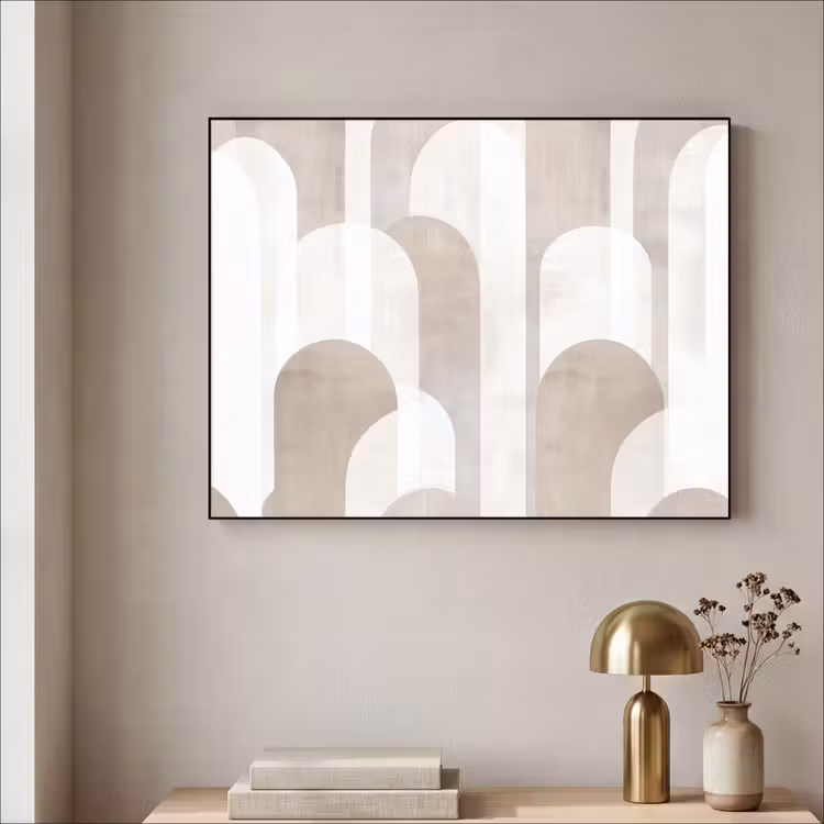 Art Frame - Abstracte bogen - Modern - Beige — 3