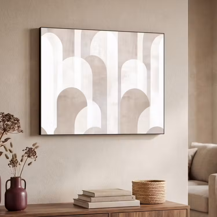 Art Frame - Abstracte bogen - Modern - Beige — 4